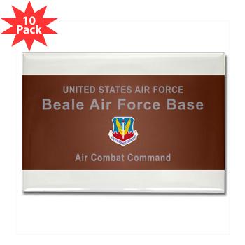 BAFB - M01 - 01 - Beale Air Force Base - Rectangle Magnet (10 pack) - Click Image to Close